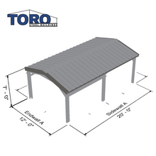 Load image into Gallery viewer, 12' x 7' x 20' Carport