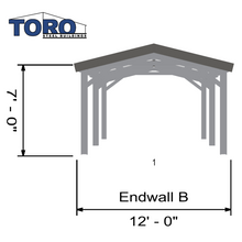 Load image into Gallery viewer, 12' x 7' x 20' Carport
