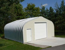 Load image into Gallery viewer, 2 Car Steel Garage Kit 20’ wide x 13’ peak x 24’ long