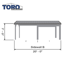 Load image into Gallery viewer, 12&#39; x 7&#39; x 20&#39; Carport
