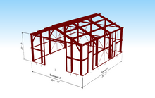 Load image into Gallery viewer, 24&#39; x 30&#39; DIY Steel Garage Kit
