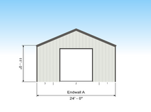 Load image into Gallery viewer, 24&#39; x 30&#39; DIY Steel Garage Kit
