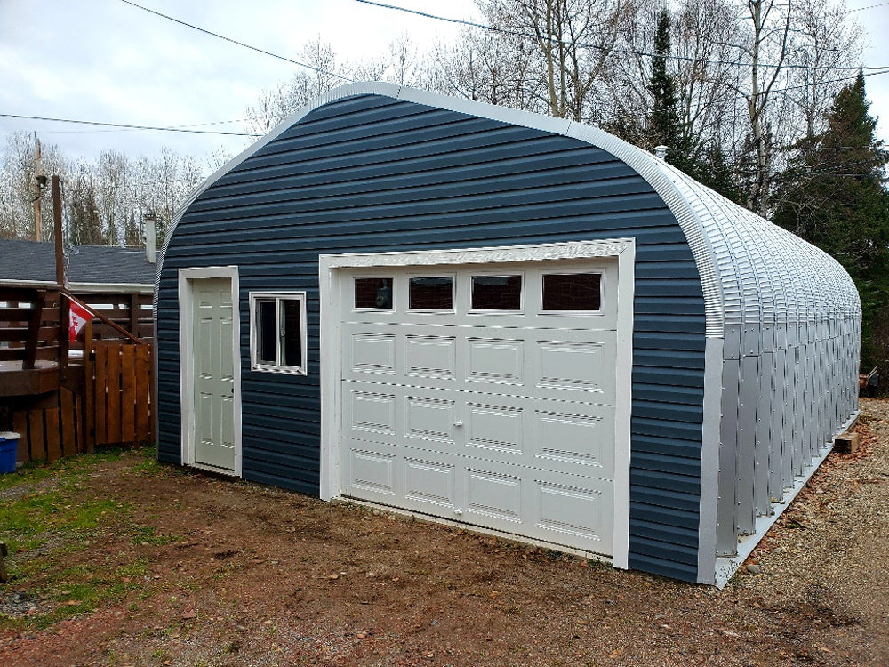 2 Car Steel Garage Kit 20’ wide x 13’ peak x 24’ long